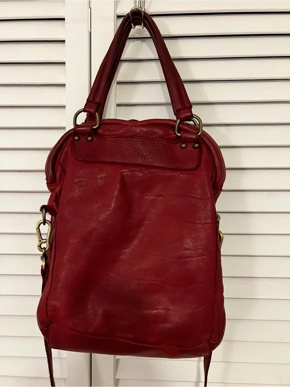 ERRELLEVENTIDUE Red Leather Handbag
